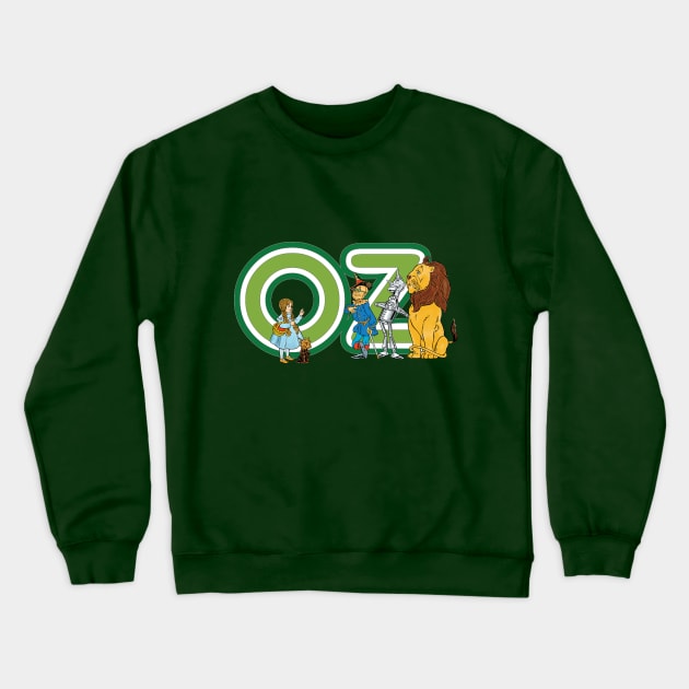 Vintage Wizard of Oz Characters Crewneck Sweatshirt by MasterpieceCafe